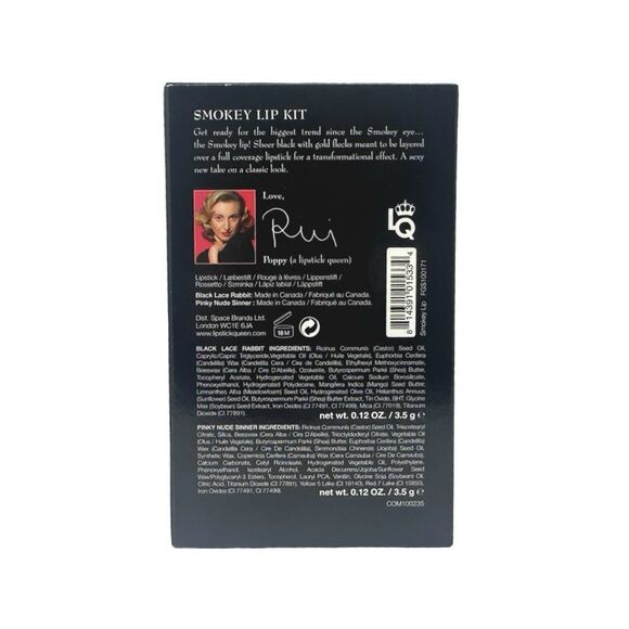 Lipstick Queen Smokey Lip Kit - Black Lace Rabbit / Pinky Nude Sinner - Picture 3 of 3